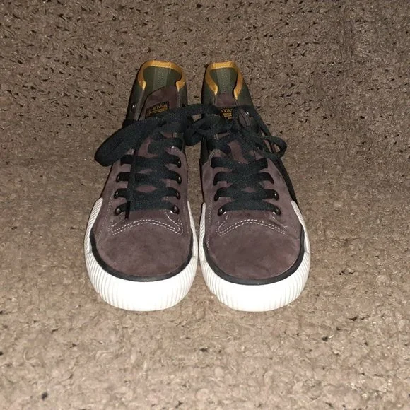 G-STAR RAW-Rackam Roofer-Fabric/Suede Hi-Top Sneakers-Colorblock-Sz 12-Near Mint - Picture 3 of 7